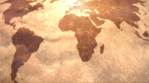 Old World Map Stock Footage 5501196
