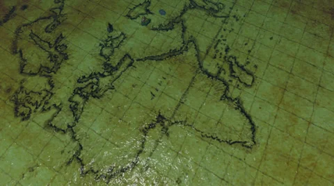 Old world map Stock-Footage 34536564