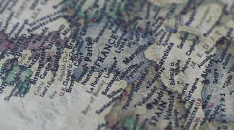 Old World Map Stock Footage 46214309