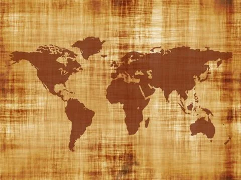 Old world map Stock Illustration