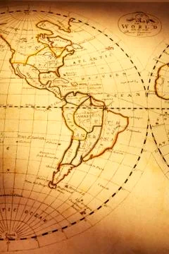 Old world map Stock Photos