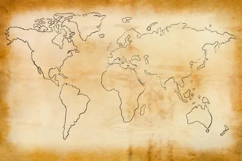 Old world  map Stock Photos