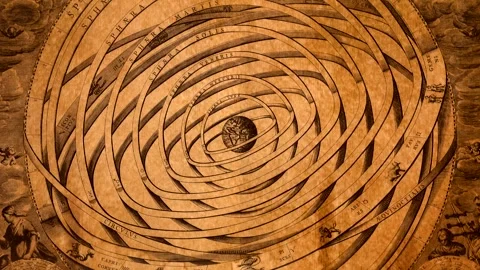 Old World Map Zoom Stock Footage 332516571