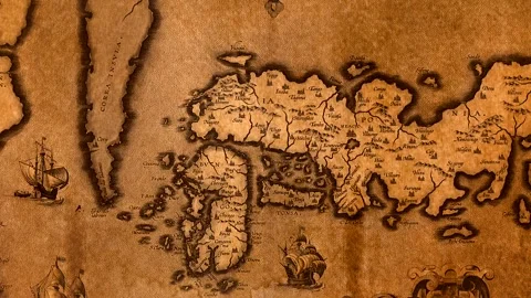Old World Map Zoom Vidéo 332789143