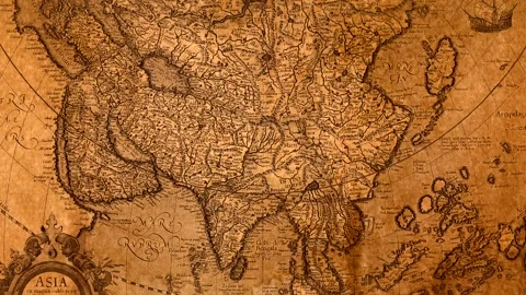 Old World Map Zoom 動画素材 332789173