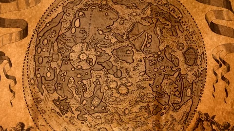 Old World Map Zoom Stock Footage 332789244