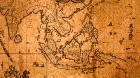 Old World Map Zoom 動画素材 332789462