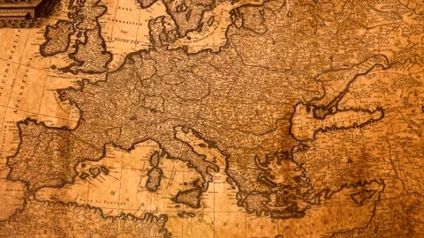Old World Map Zoom 库存影片 335186969
