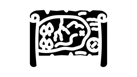 Old world maps geographical discoveries glyph icon animation Stock Footage 326733239