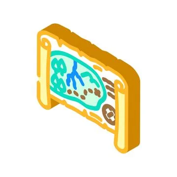 Old world maps geographical discoveries isometric icon vector illustration 스톡 일러스트