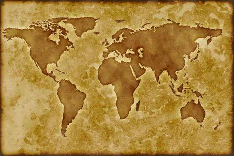 Old worldmap Stock Photos