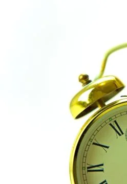 Old worn alarmclock 스톡 사진