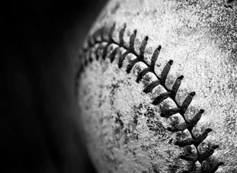 Old Worn Baseball Texture Leather Game Sports Competition Stock Photos