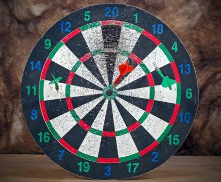 Old worn darts Stock Photos