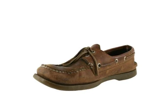 Old worn deck shoe Stock Photos