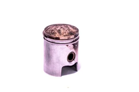 Old worn engine piston Fotos de archivo