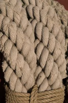 Old worn rope background Stock Photos