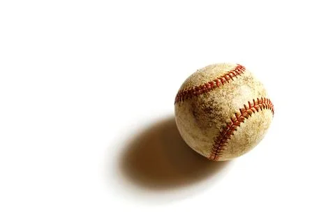 Old Worn Rough Baseball Stitching Sport Stock Photos