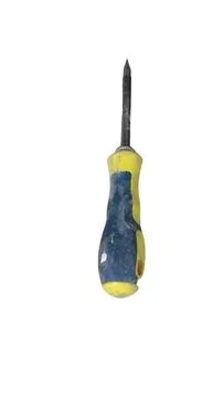 Old Worn Screwdriver Hand Tool Isolated on White Background Stock Photos