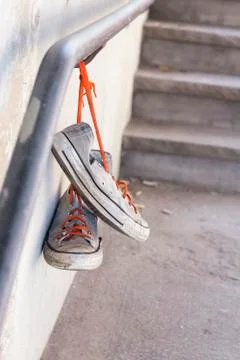 Old Worn Sneakers Stock Photos