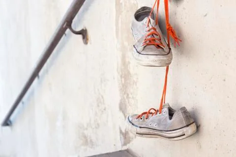 Old Worn Sneakers Stock Photos