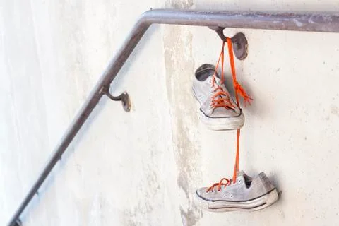 Old Worn Sneakers Stock Photos