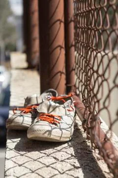 Old Worn Sneakers Stock Photos