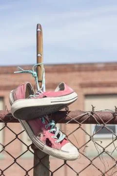 Old Worn Sneakers Stock Photos