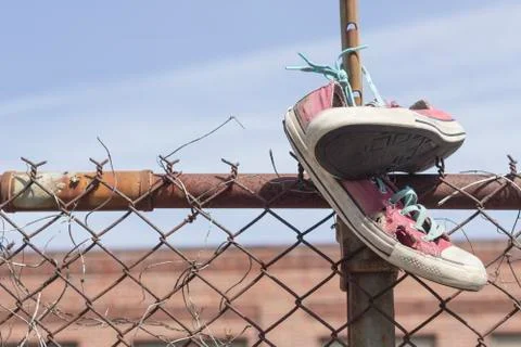 Old Worn Sneakers Stock Photos