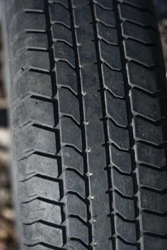 Old worn tire with a worn tread Stock-Fotos