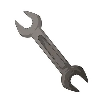 Old wrench illustration Stock Illustration