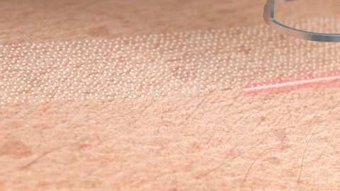 Old wrinkled skin surface laser resurfacing macro, 4k looped switch 動画素材 310955413