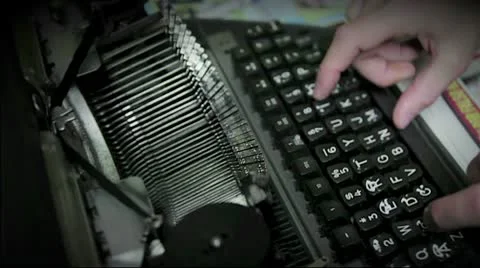 Old Writing Machine Stock Footage 10599953