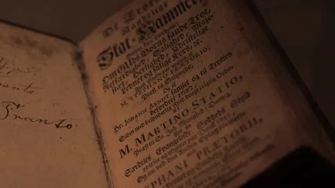 Old writings, slow movement Stock Footage 221360136