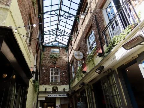 Old yard in York Stock Photos