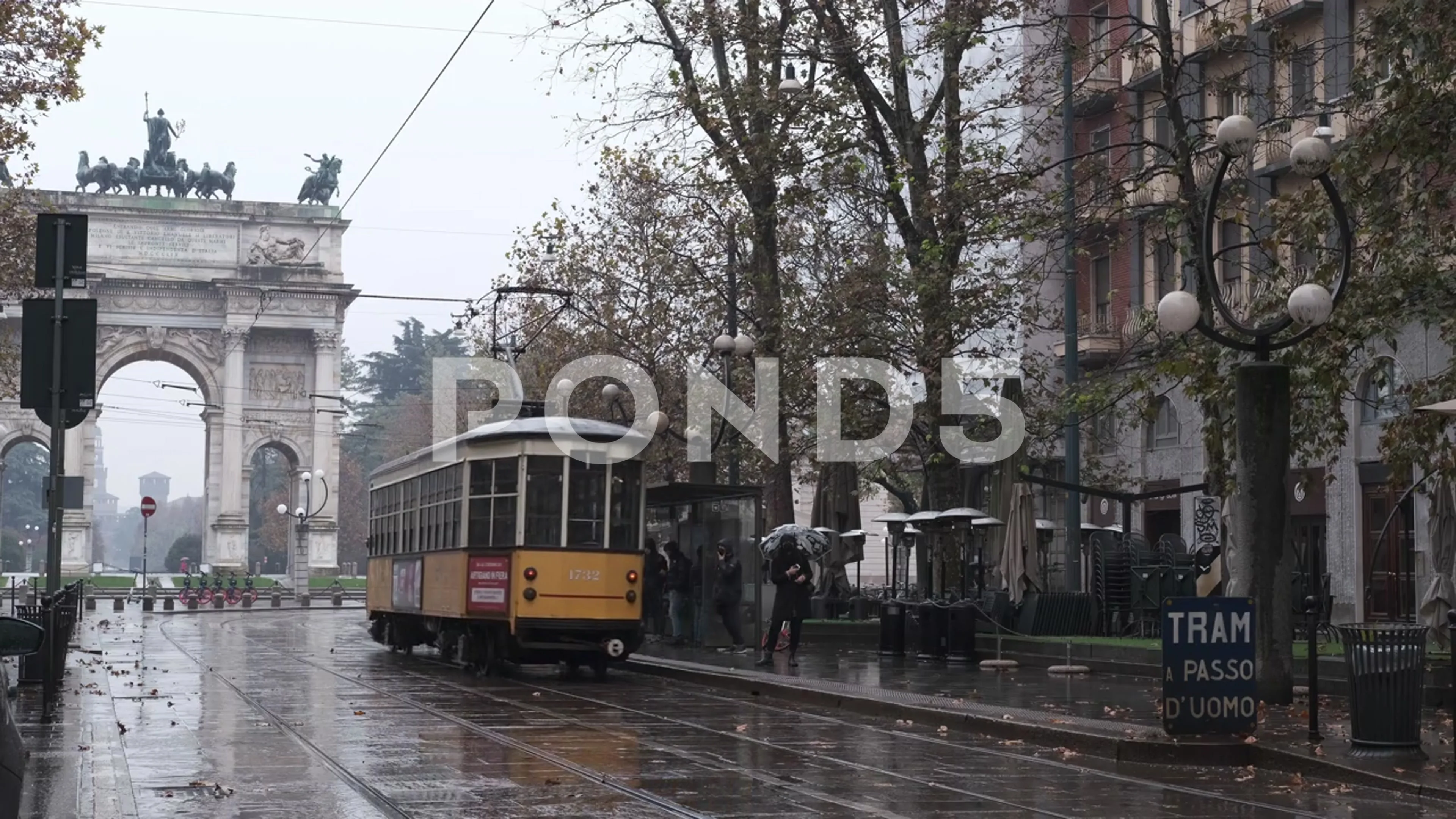 Tram In Milan Stock Footage Royalty Free Stock Videos Pond5