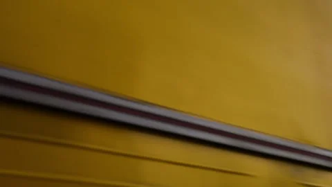 Old Yellow Trams Across The Streets Near Hungarian Parliament Building In Stock-Footage 323817075