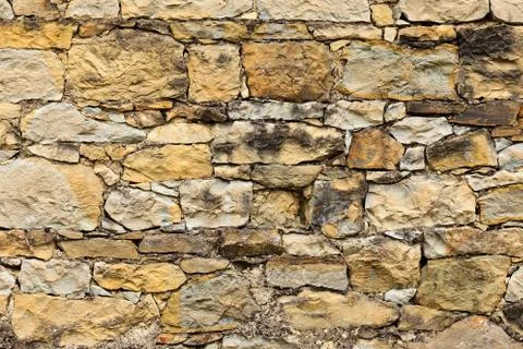 The old yellow wall Stock Photos