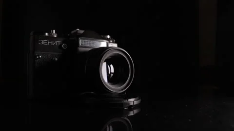 Old ZENIT camera with Helios optics Stock Footage 151835691