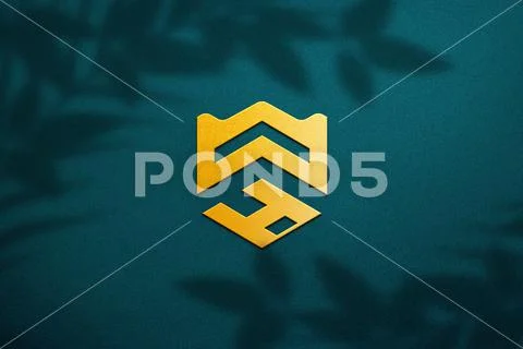 Olden Logo Mockup with Shadow Modello PSD