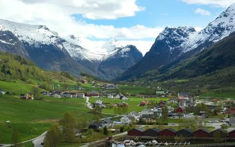 Olden, Norway. Stock Photos