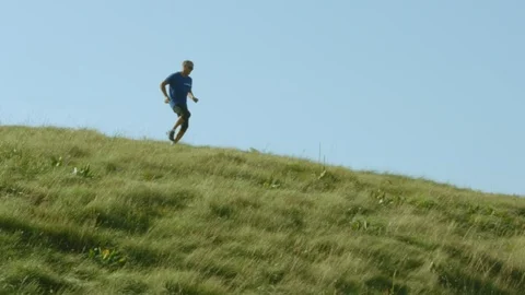 Older Adventurist Returning To His Tent Stock Footage 93661591