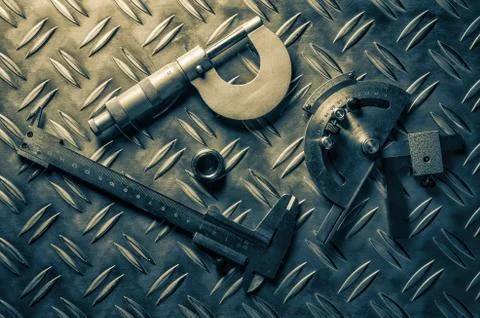 Older Engineering Measuring Instruments Stock Photos