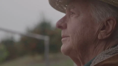 Older Farmer Lost In Thoughts Stock Footage 270336118
