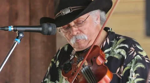 Older Fiddler Contestant Stock Footage 11632475