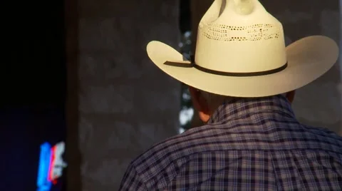 Older man with Cowboy Hat from Behind 動画素材 6975314