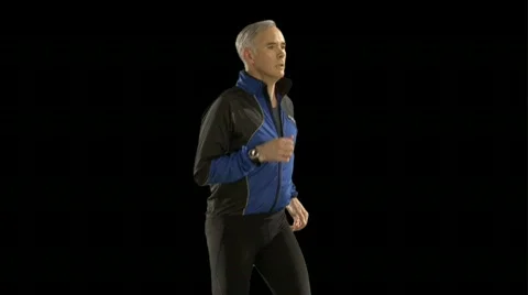 Older man jogs. Stock Footage 79250