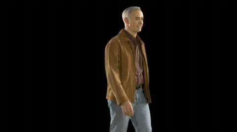 Older man walks  Stock Footage 79253