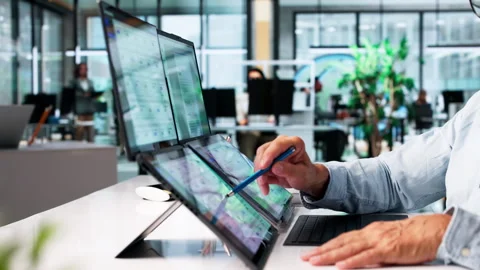 An Older Man Working Stock Footage 345319669