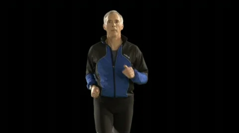 Older Runner medium frame Stock Footage 79879